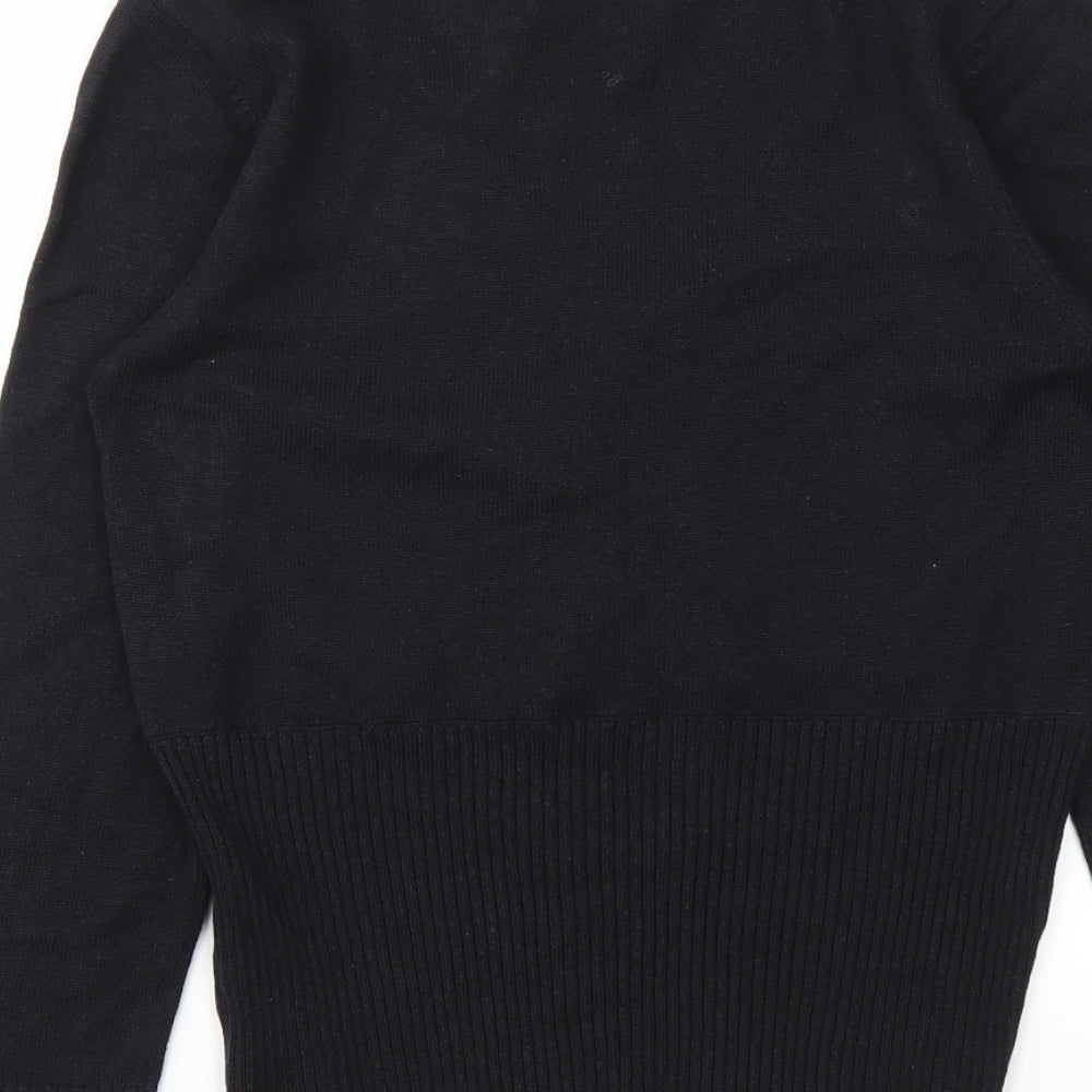 WITH LOVE Womens Black Basic T-Shirt Size M