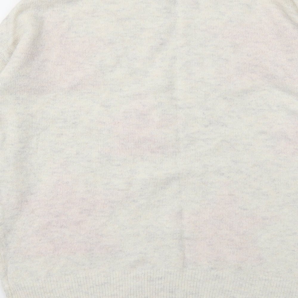 F&F Womens Ivory Argyle/Diamond Pullover Jumper Size 6