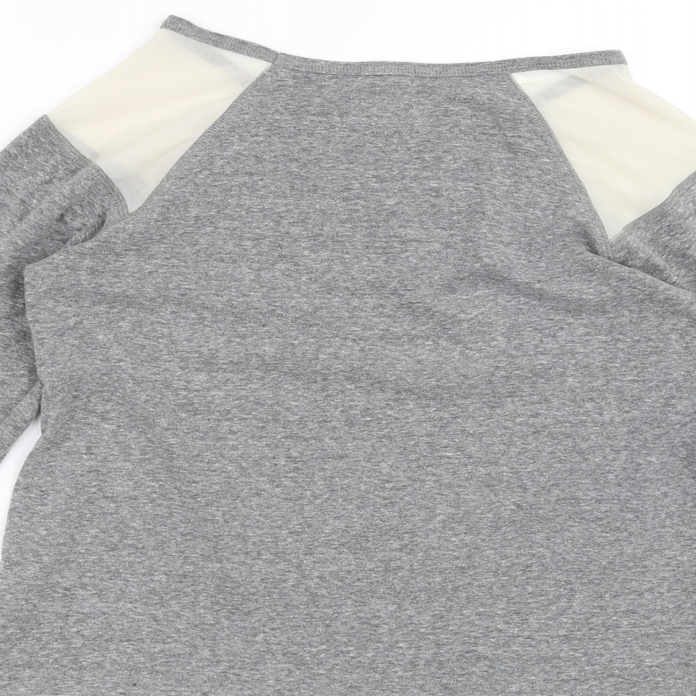 Maison Jules Womens Grey Pullover Jumper Size M - beaded