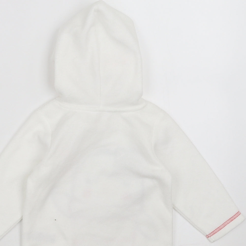 M&Co Girls White Pullover Jumper Size 6-9 Months - penguin