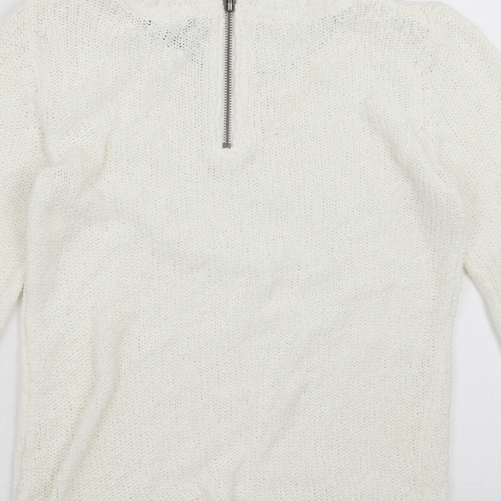 H&M Womens White Pullover Jumper Size XS