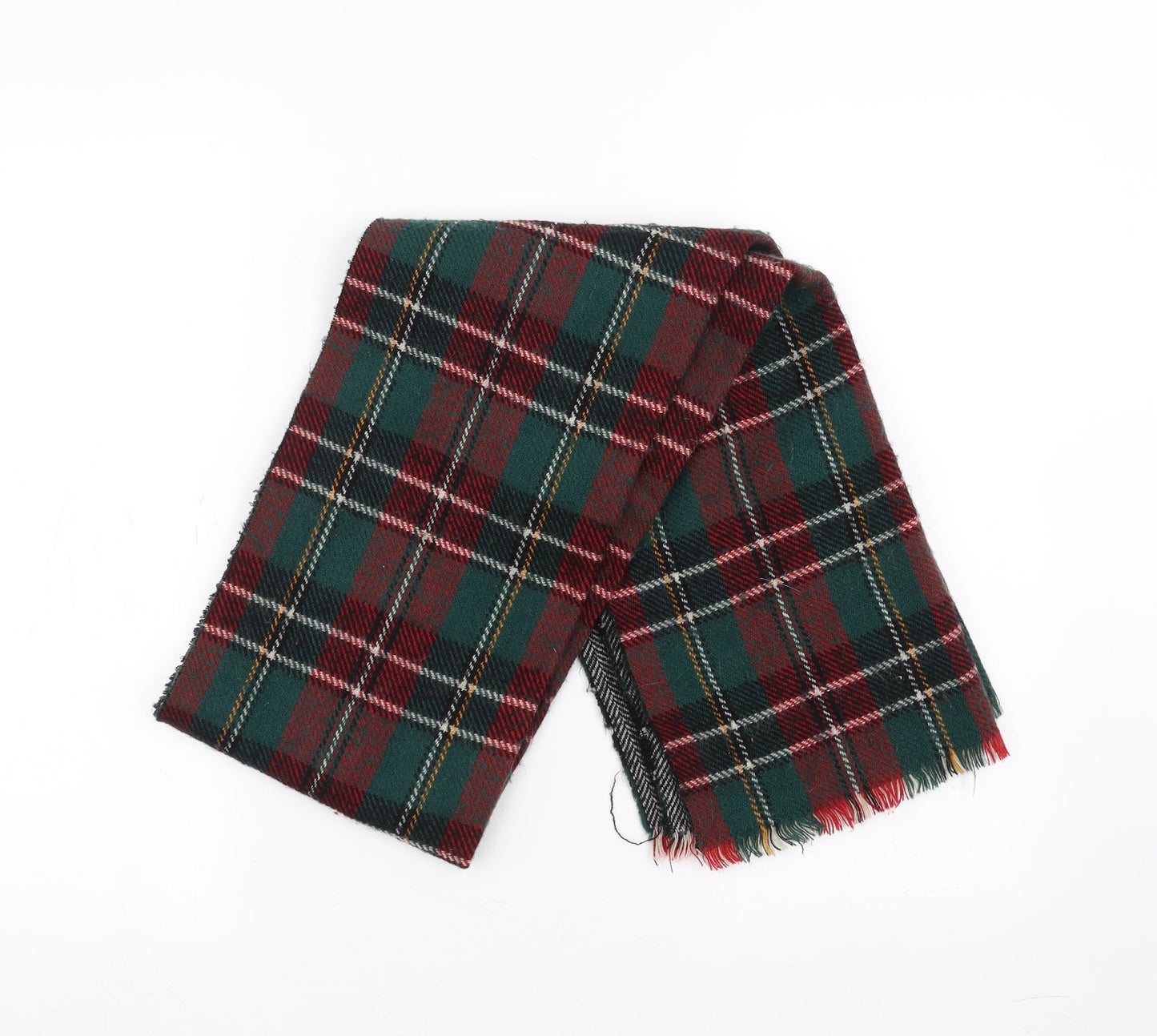 Preworn Unisex Green Plaid Scarf