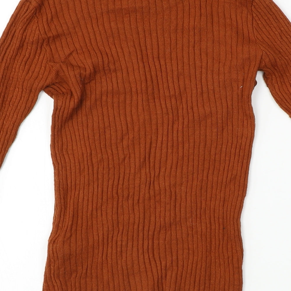 Topshop Womens Brown Pullover Jumper Size 8