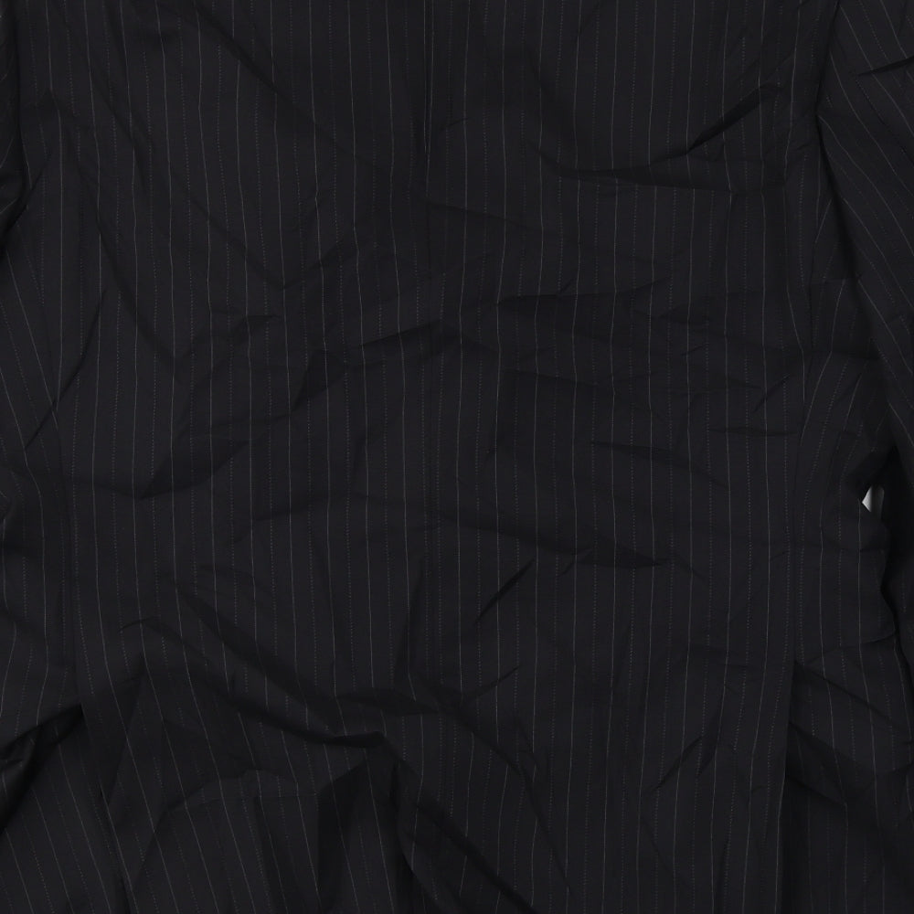 Marks & Spencer Mens Black Striped Jacket Blazer Size M