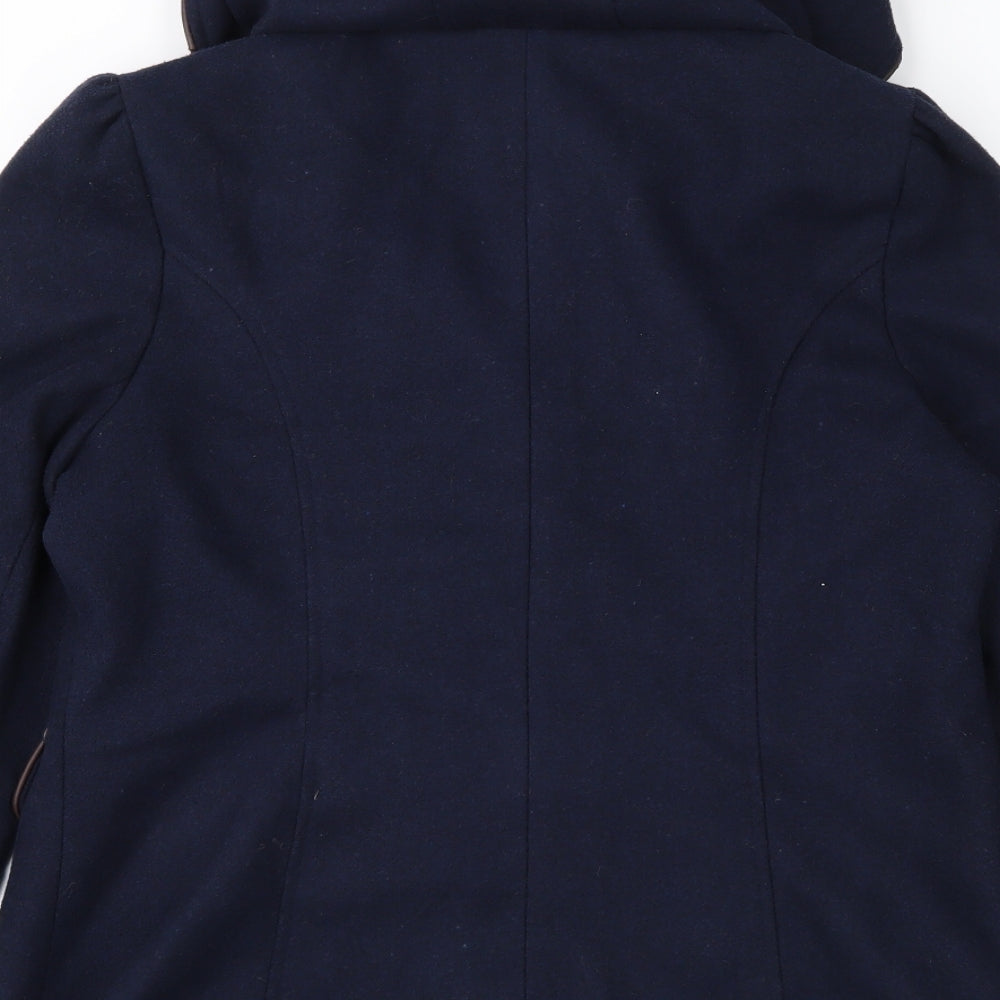 New Look Womens Blue Overcoat Coat Size 10