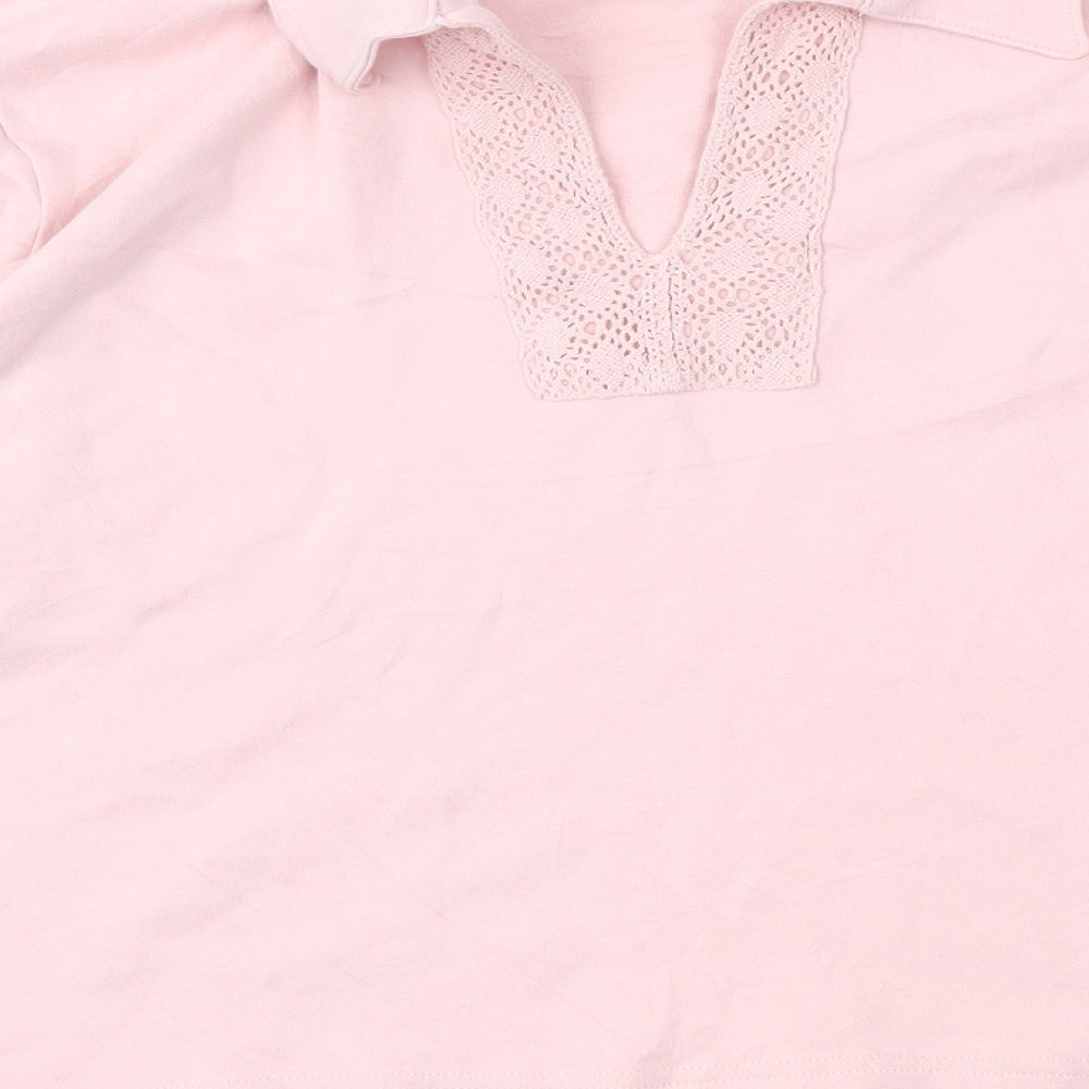 Preworn Womens Pink Basic T-Shirt Size XL
