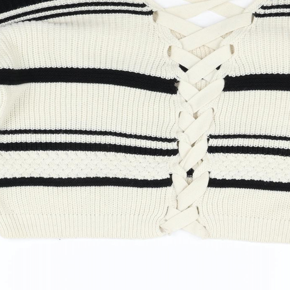 Miss Selfridge Womens Beige Pullover Jumper Size 12