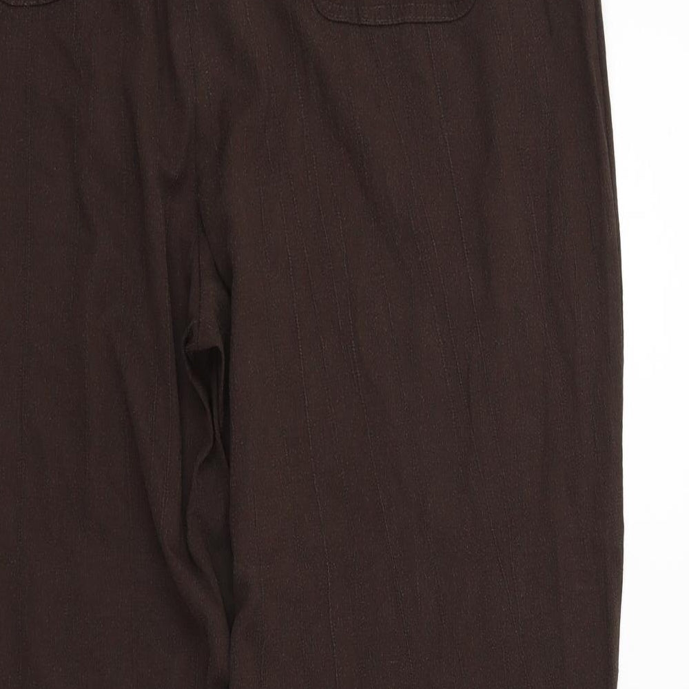 AMARANTO Womens Brown Trousers Size 16 L29 in