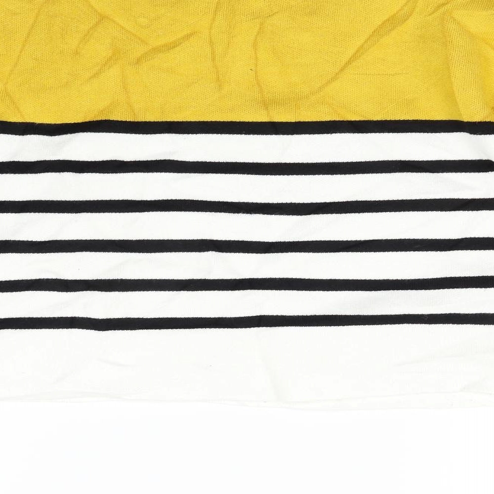 New Look Womens Yellow Striped Pullover Jumper Size M