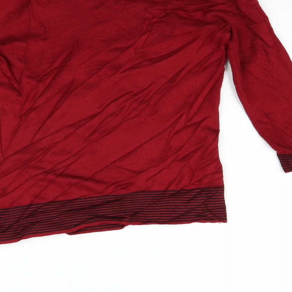 Debenhams Womens Red Pullover Jumper Size 8