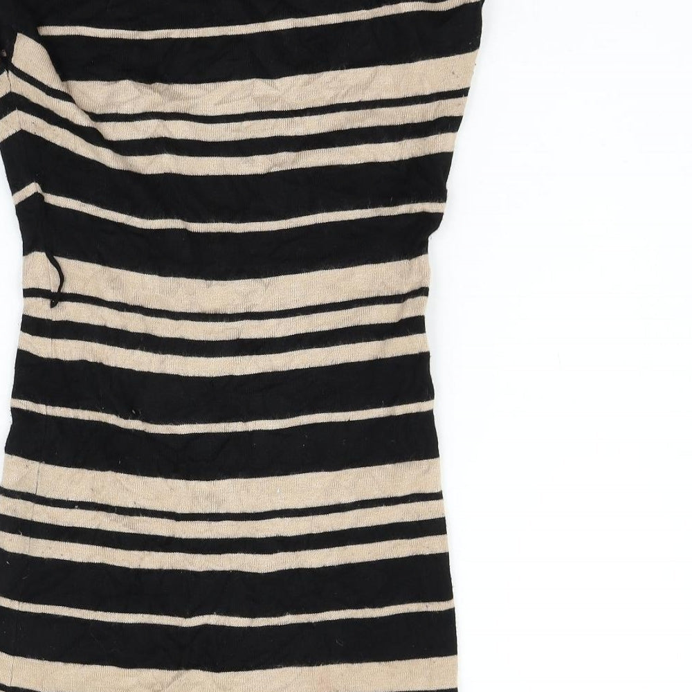 Apricot Womens Orange Striped Jumper Dress Size XS