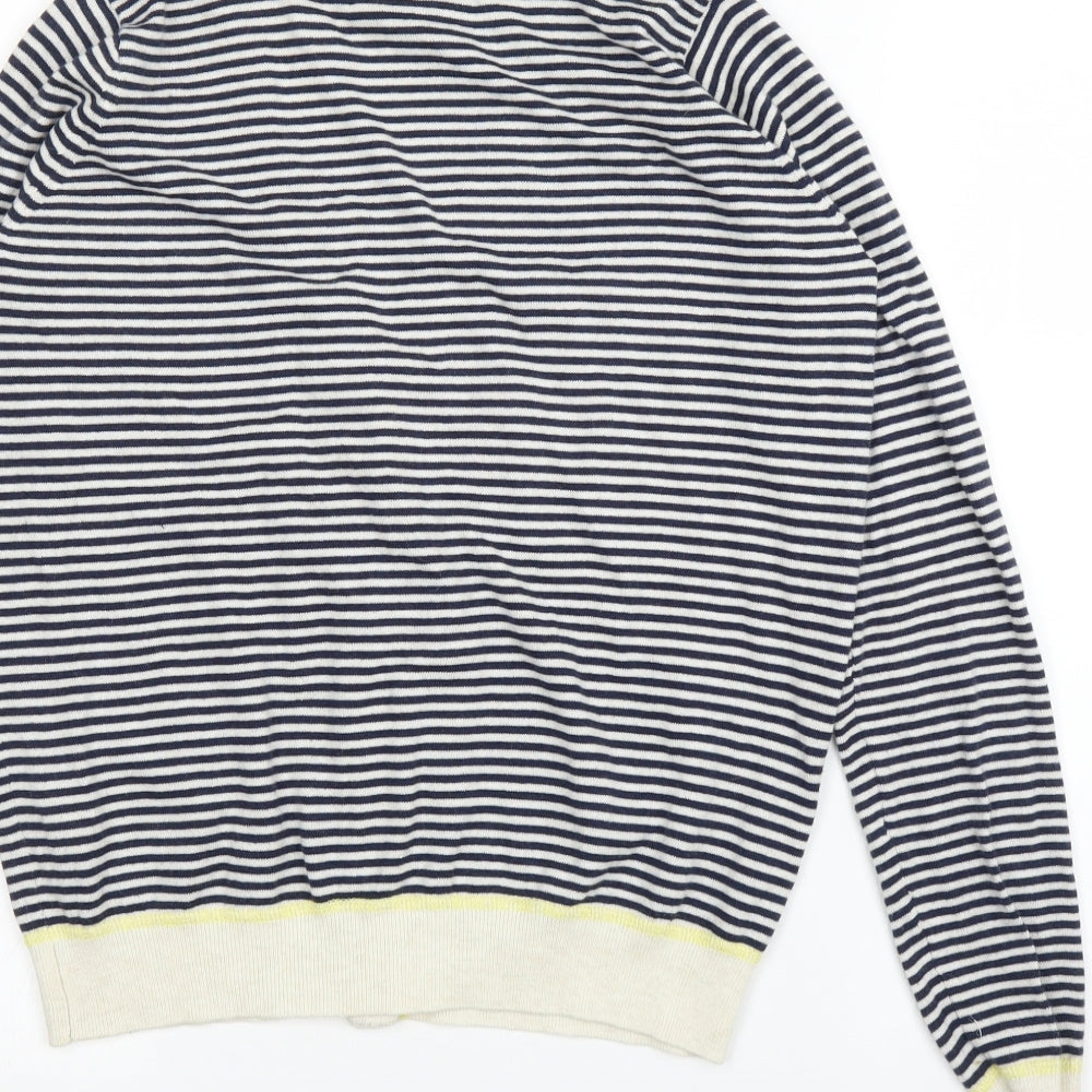 Topshop Womens Blue Striped Cardigan Jumper Size 6