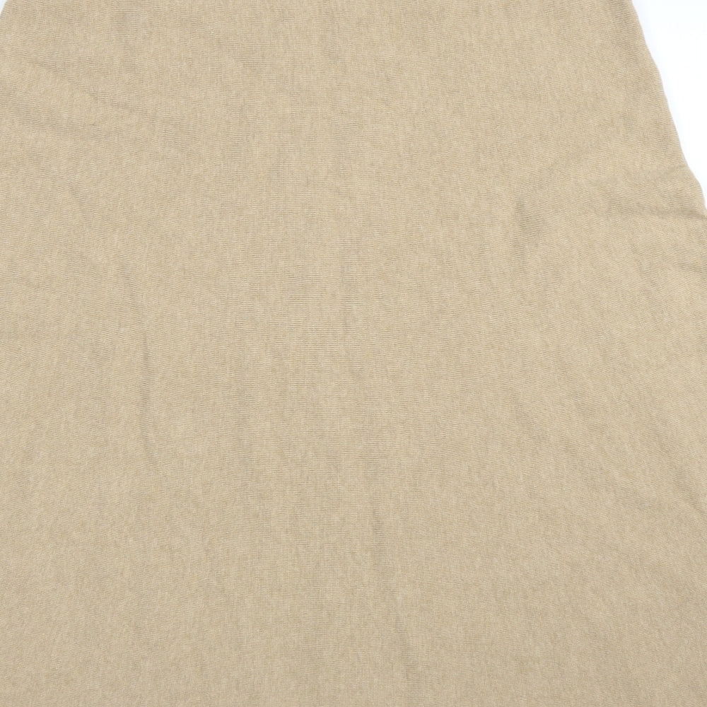 M&S Womens Beige A-Line Skirt Size 16