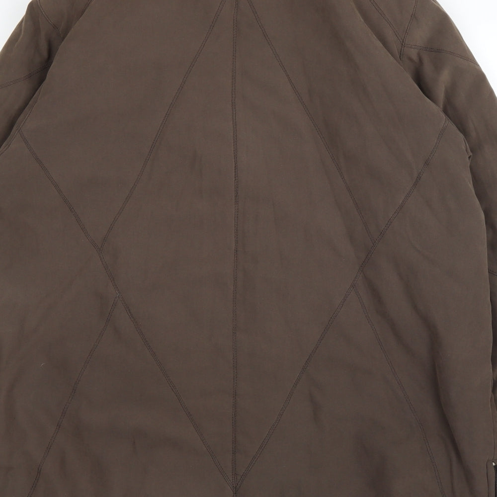 Bonmarché Womens Brown Quilted Coat Size M