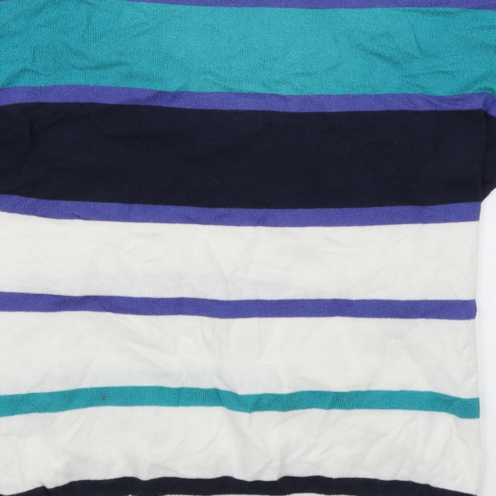 MNG BASICS Womens Multicoloured Striped Pullover Jumper Size M