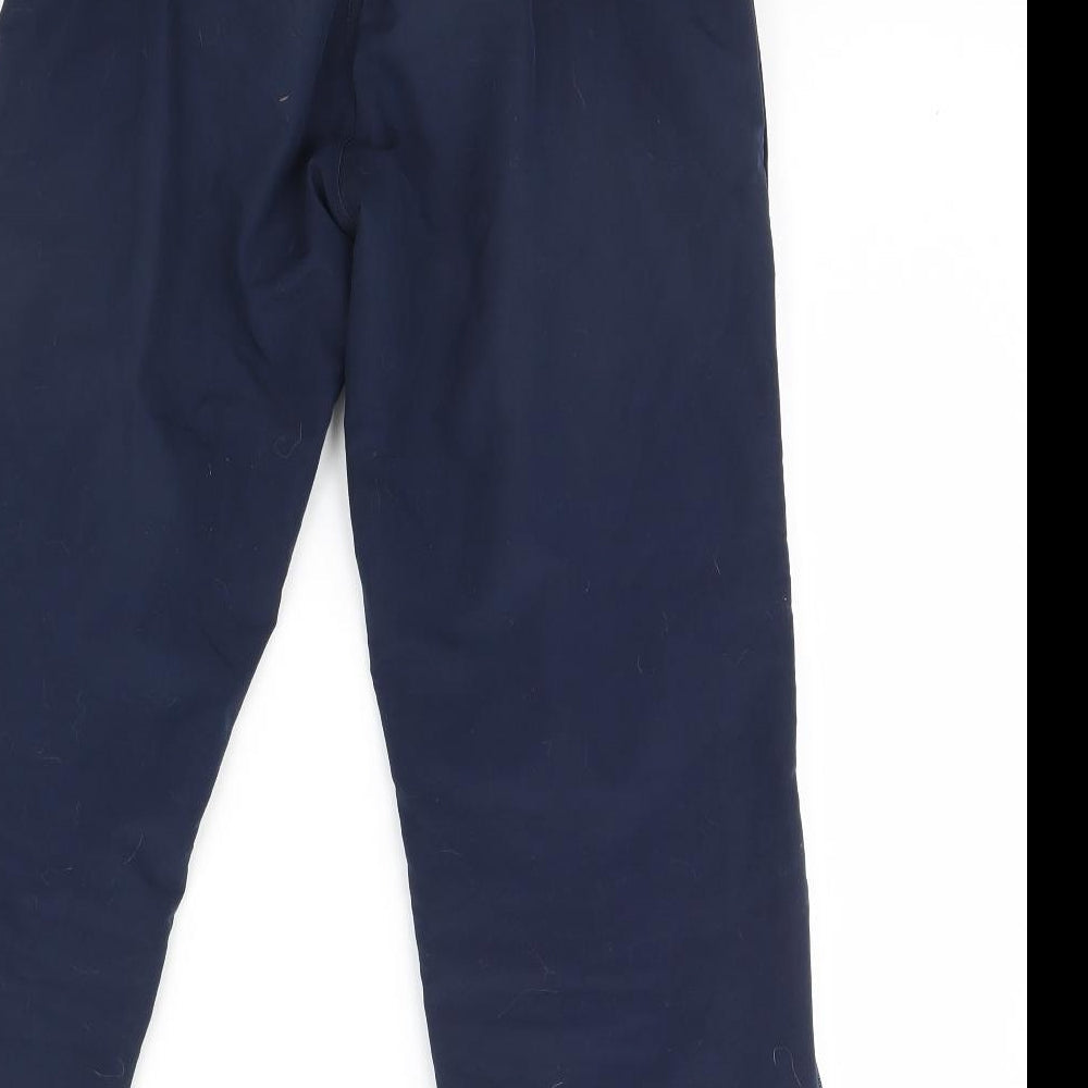 Preworn Mens Blue Jogger Trousers Size 28 in L27 in - zip detail on side