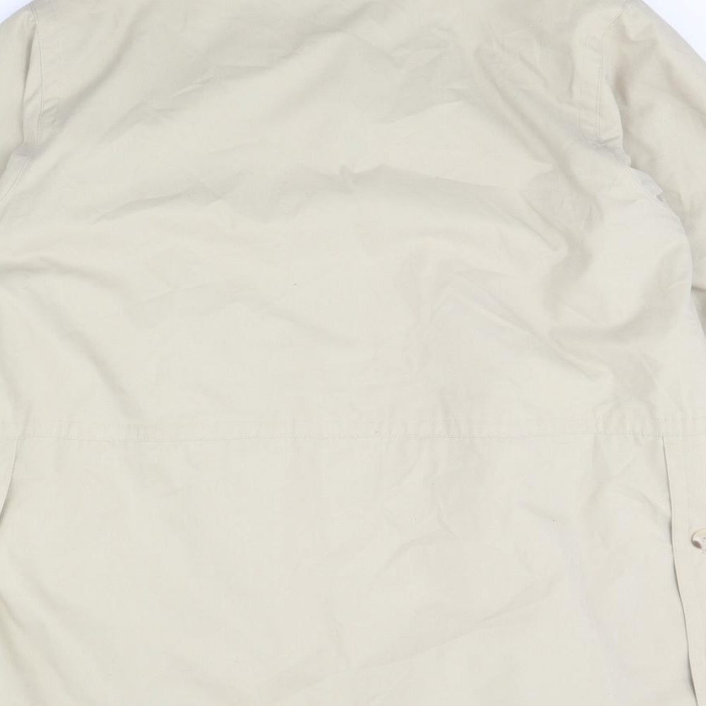 Preworn Womens Beige Overcoat Coat Size M