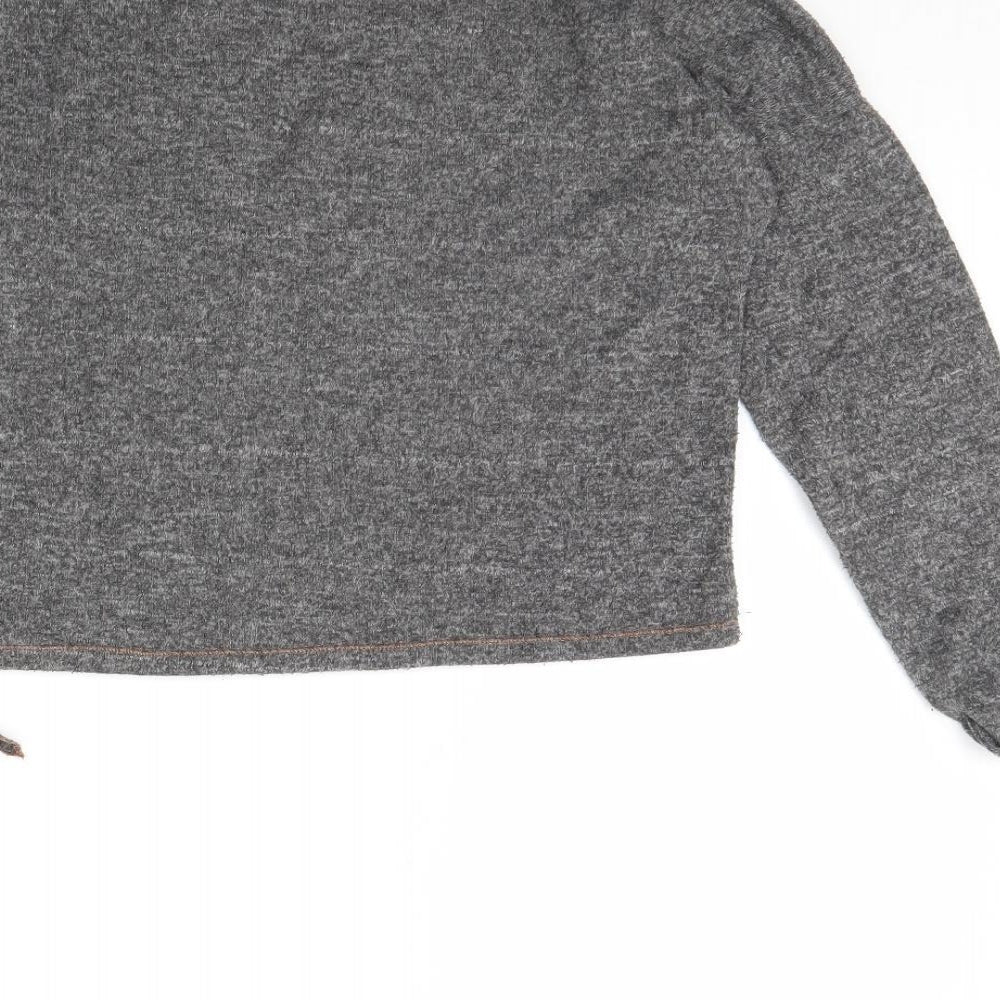 m&s Girls Grey Pullover Jumper Size 10 Years
