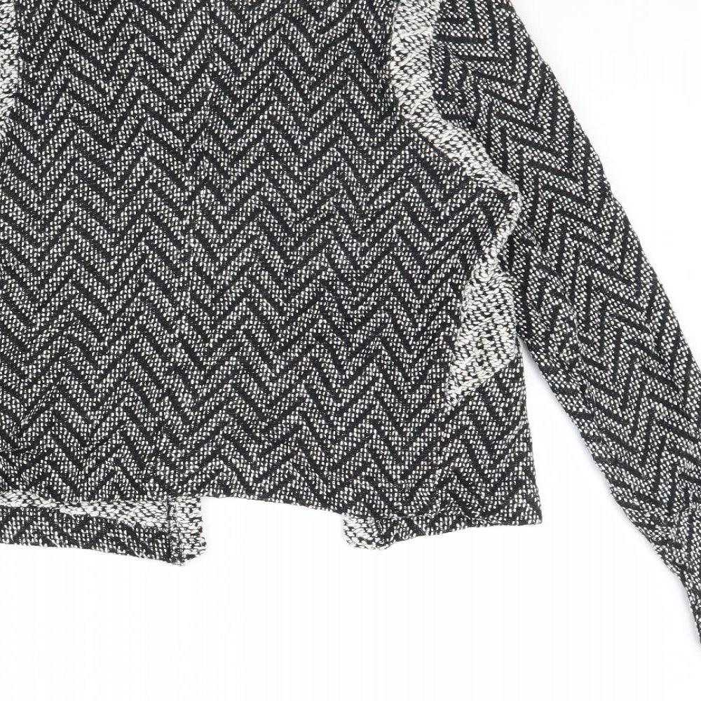 Miss Selfridge Womens Black Herringbone Jacket Size 12