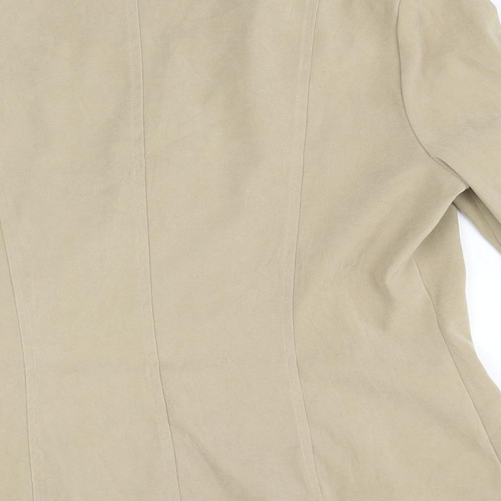 Essentials Womens Beige Jacket Size 10