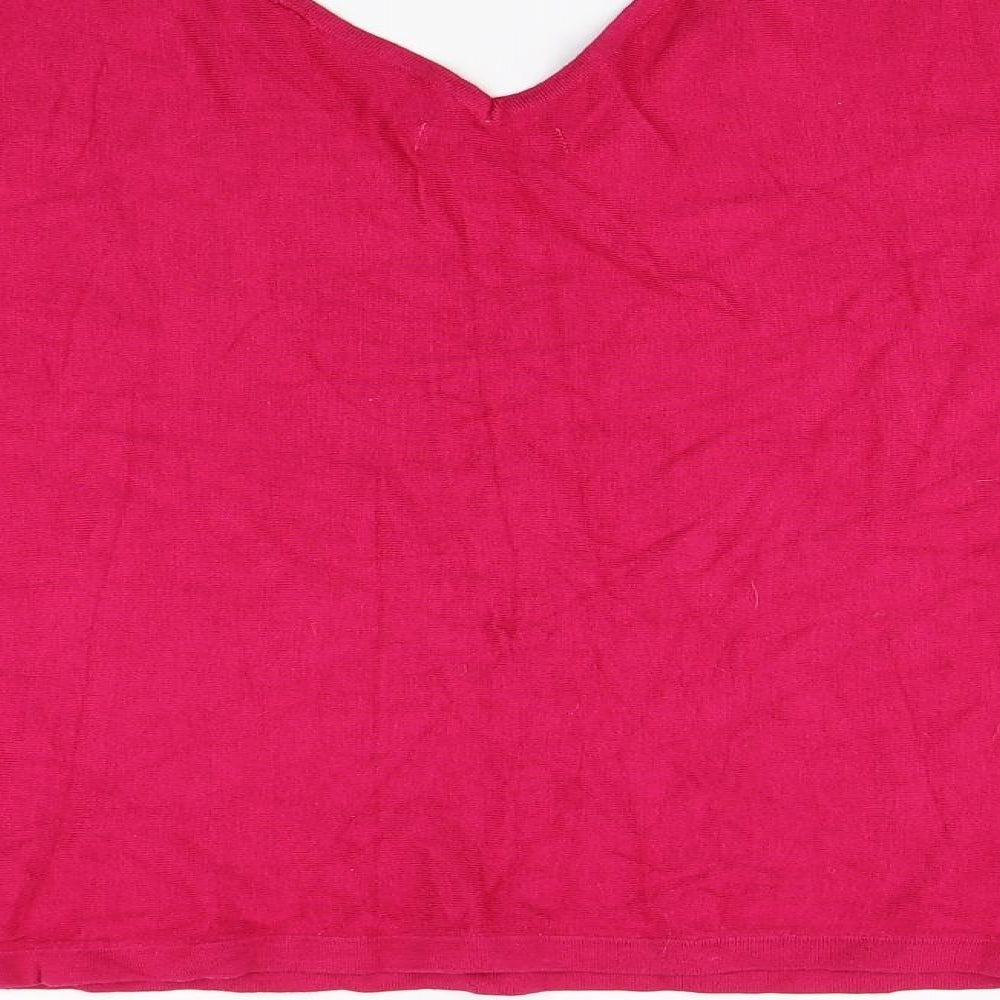 Lefties Womens Red Knit Pullover Jumper Size M