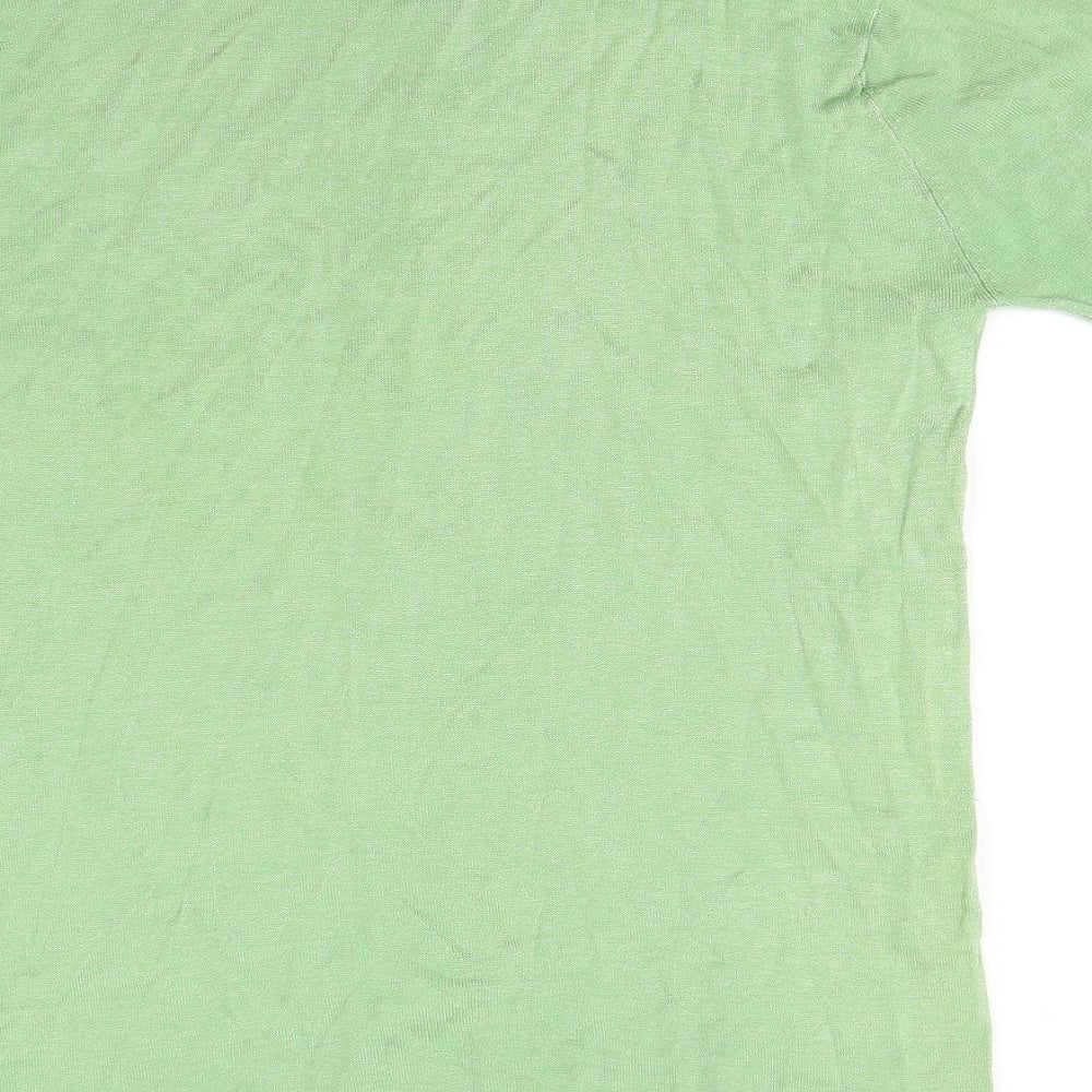 Vter Womens Green Floral Basic Button-Up Size XL