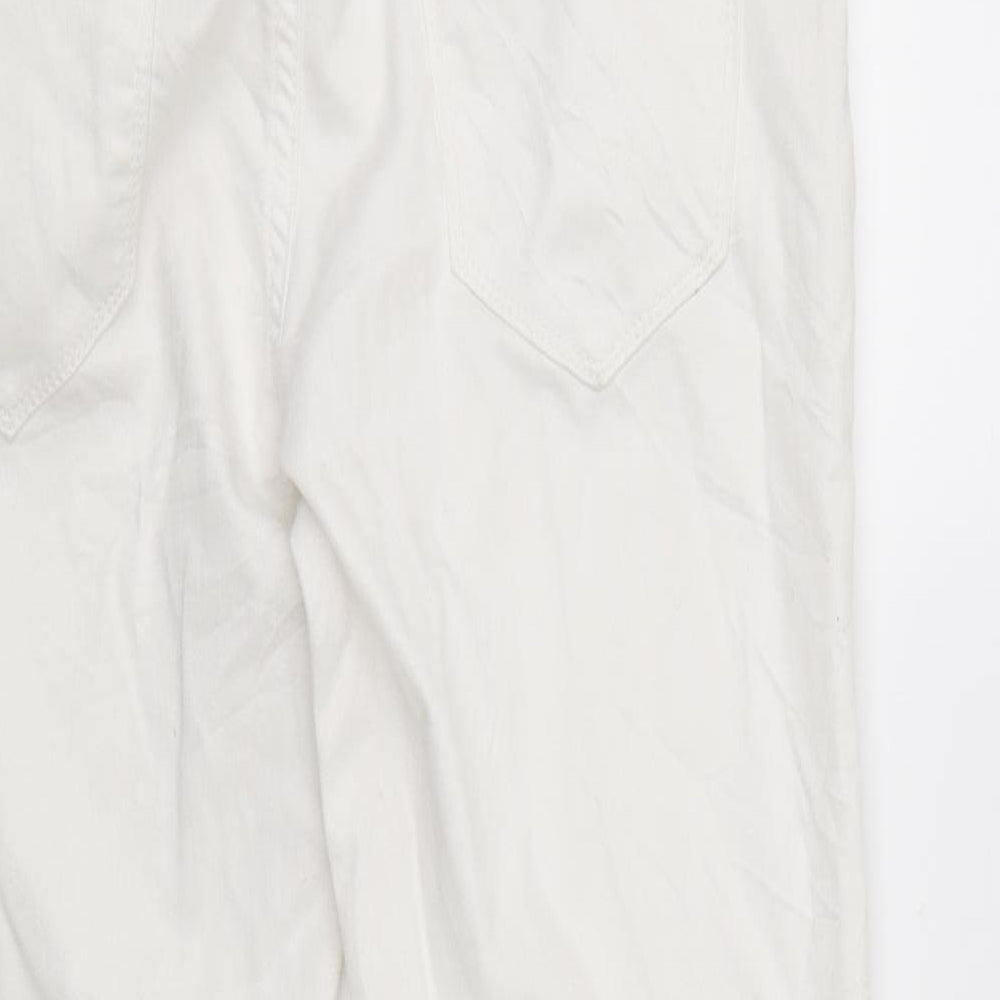 Yes Yes Womens White Denim Cropped Jeans Size 30 in L23 in