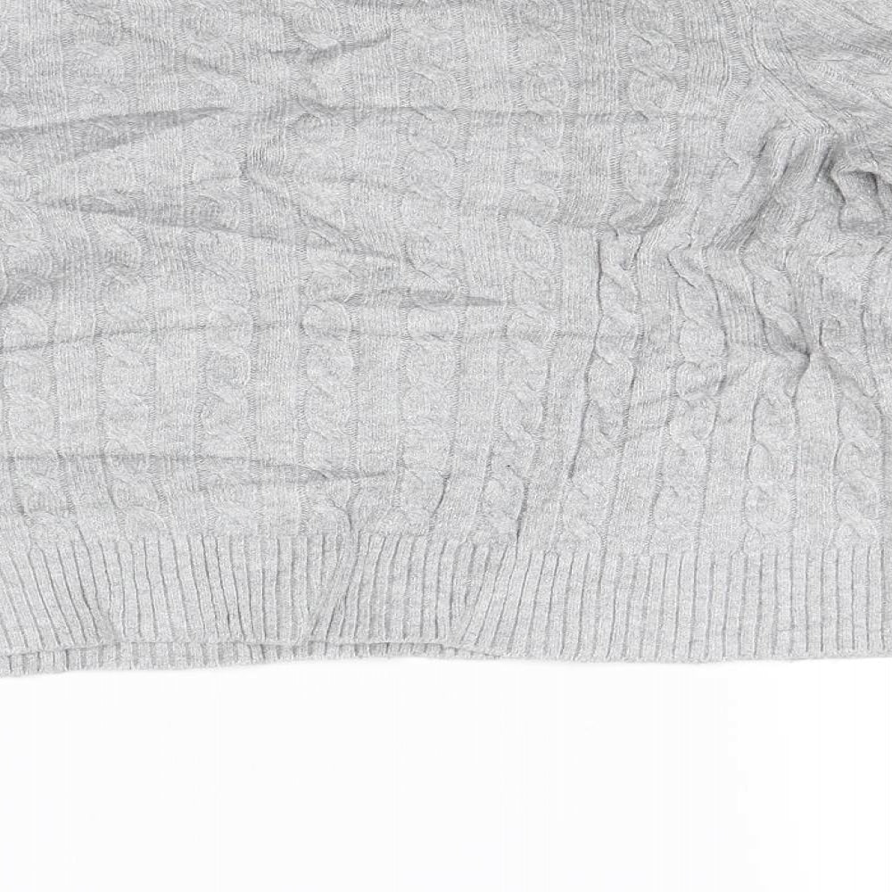 Stradivarius Womens Grey Knit Pullover Jumper Size S