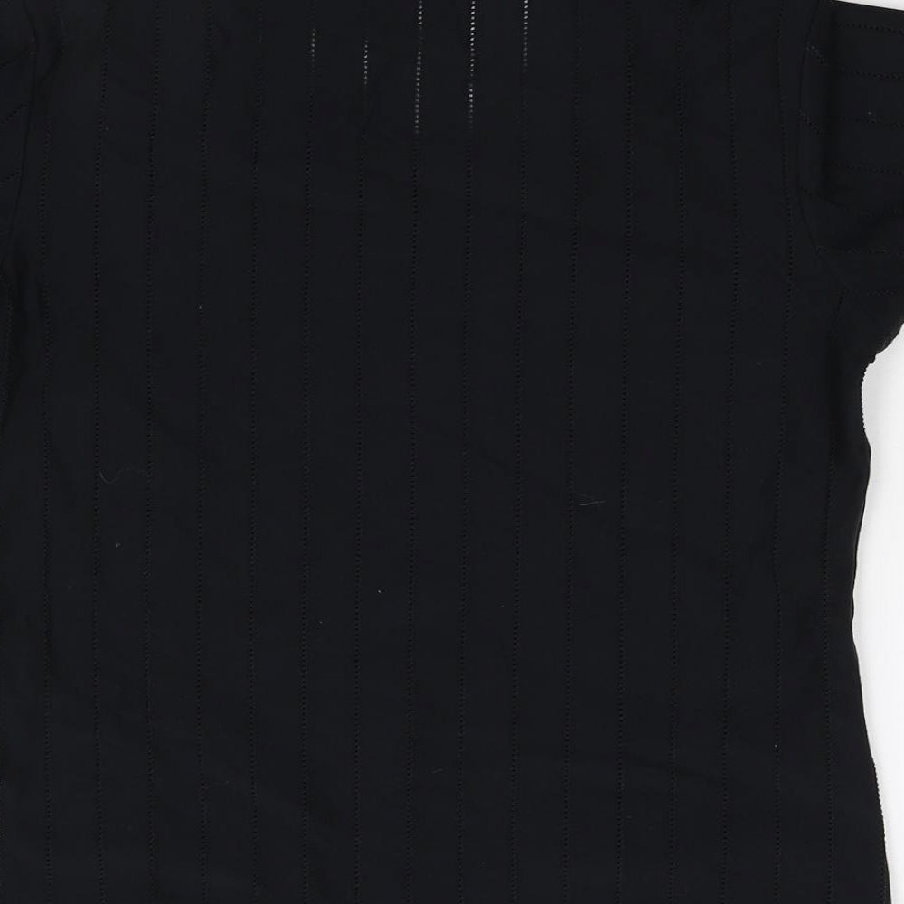 BHS Womens Black Basic T-Shirt Size 16