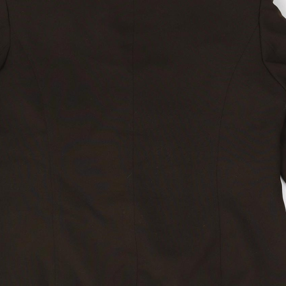 Classic Womens Brown Jacket Blazer Size 16