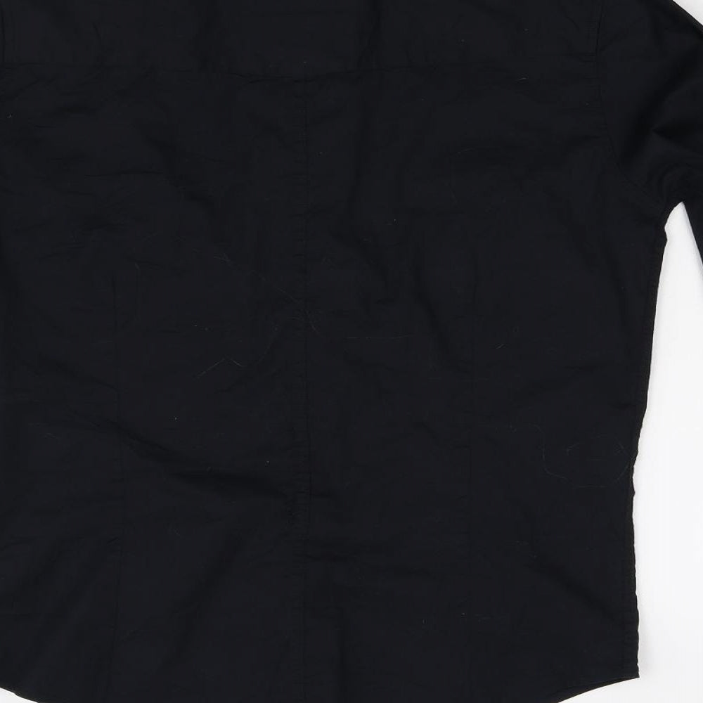 Ultra Magnetic Mens Black Button-Up Size S