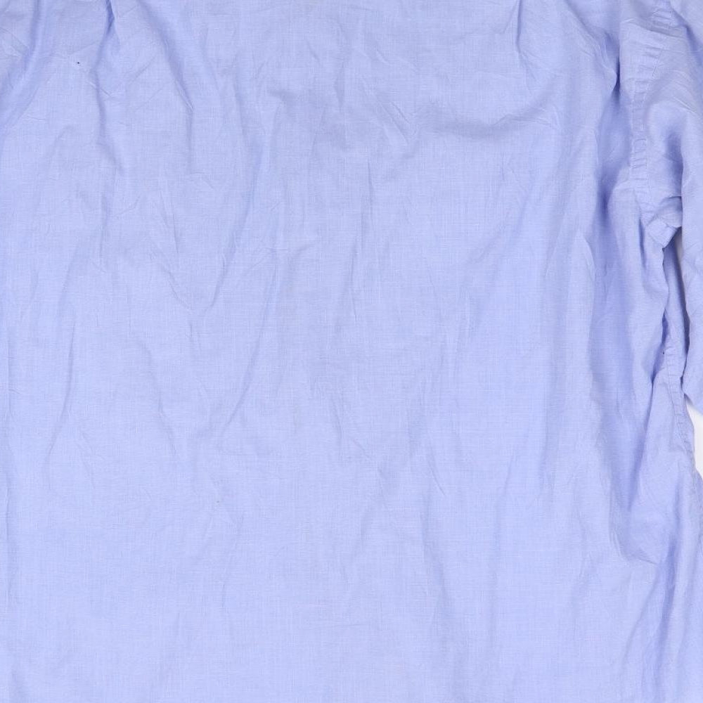 George Barrow Mens Blue Button-Up Size 42
