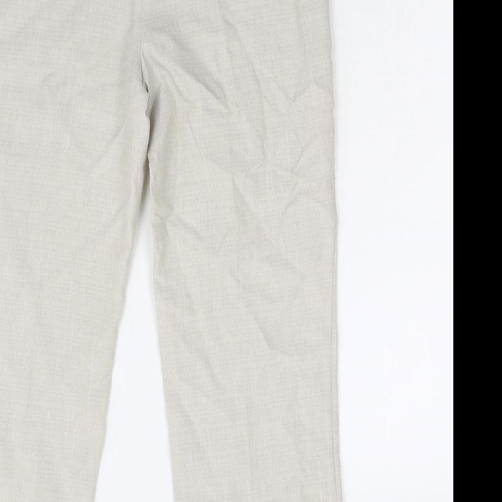 Marks & Spencer Womens Beige Trousers Size 10 L26 in - Short