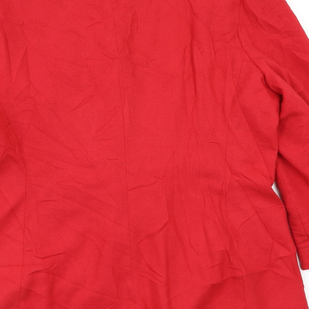 OPUS Womens Red Jacket Blazer Size 14