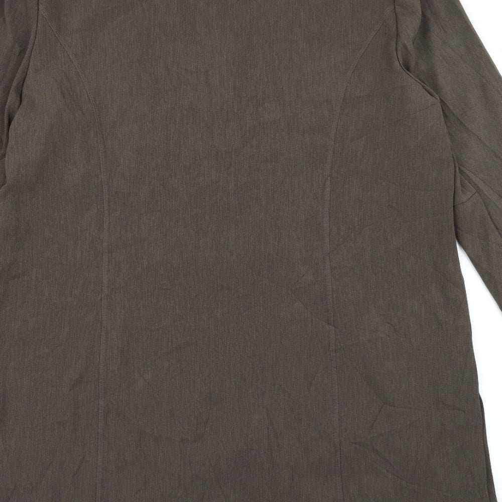 ELVI Womens Brown Kimono Blazer Size 18