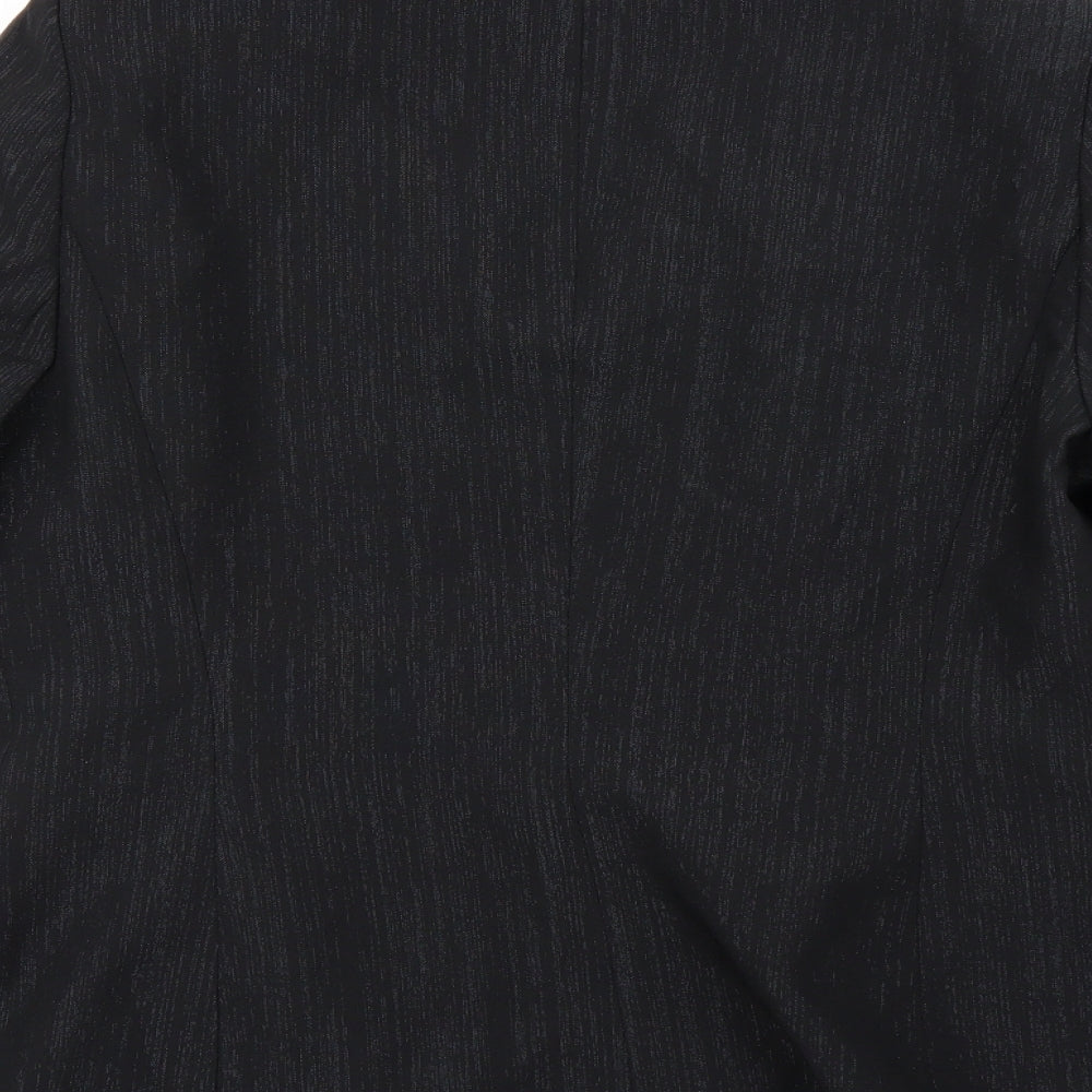 Internacionale Womens Black Jacket Blazer Size 12