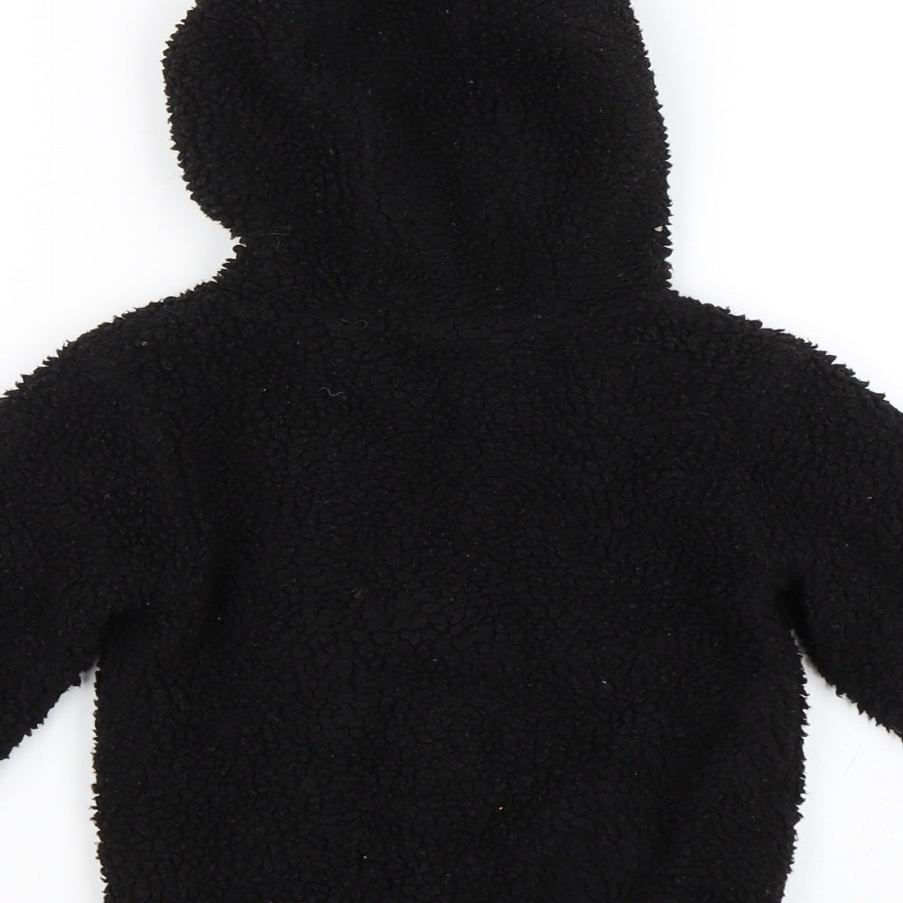 Next Boys Black Full Zip Hoodie Size 4 Years