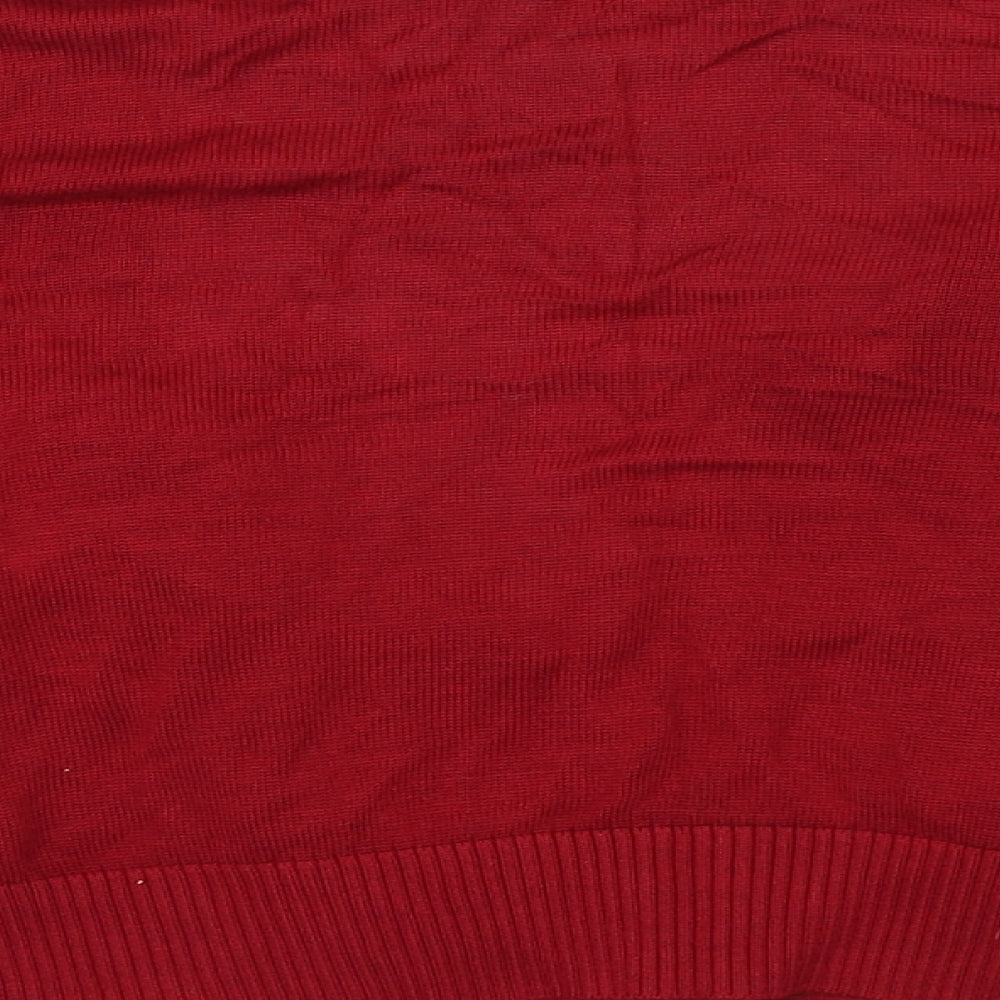 Warehouse Womens Red Shrug Jumper Size 16