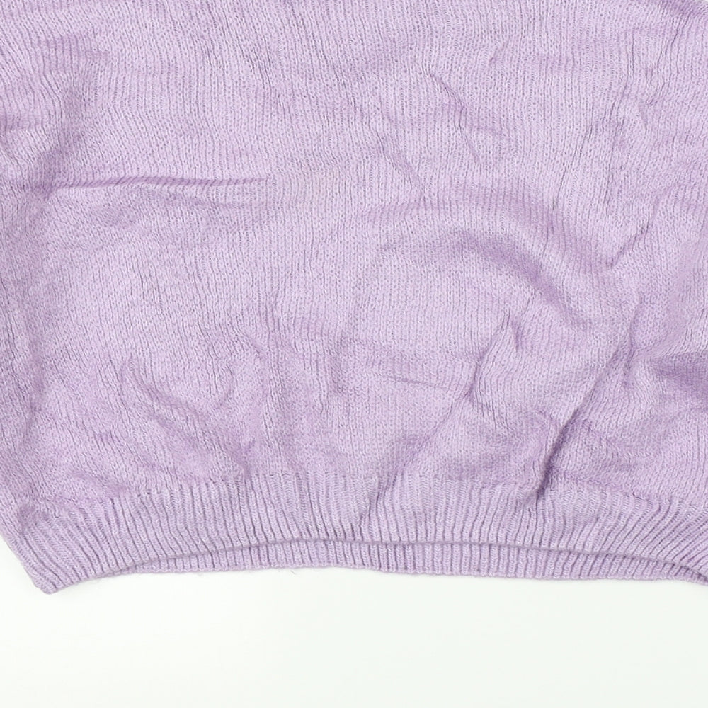 Nasty Gal Womens Purple Knit Pullover Jumper Size M