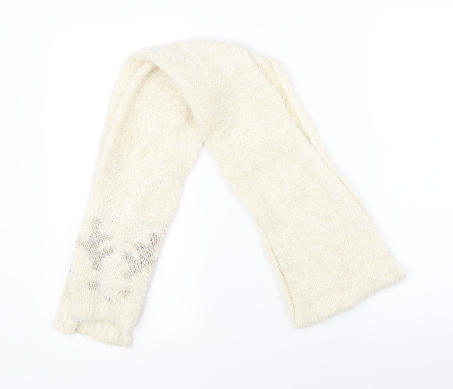TU Womens Beige Knit Scarf