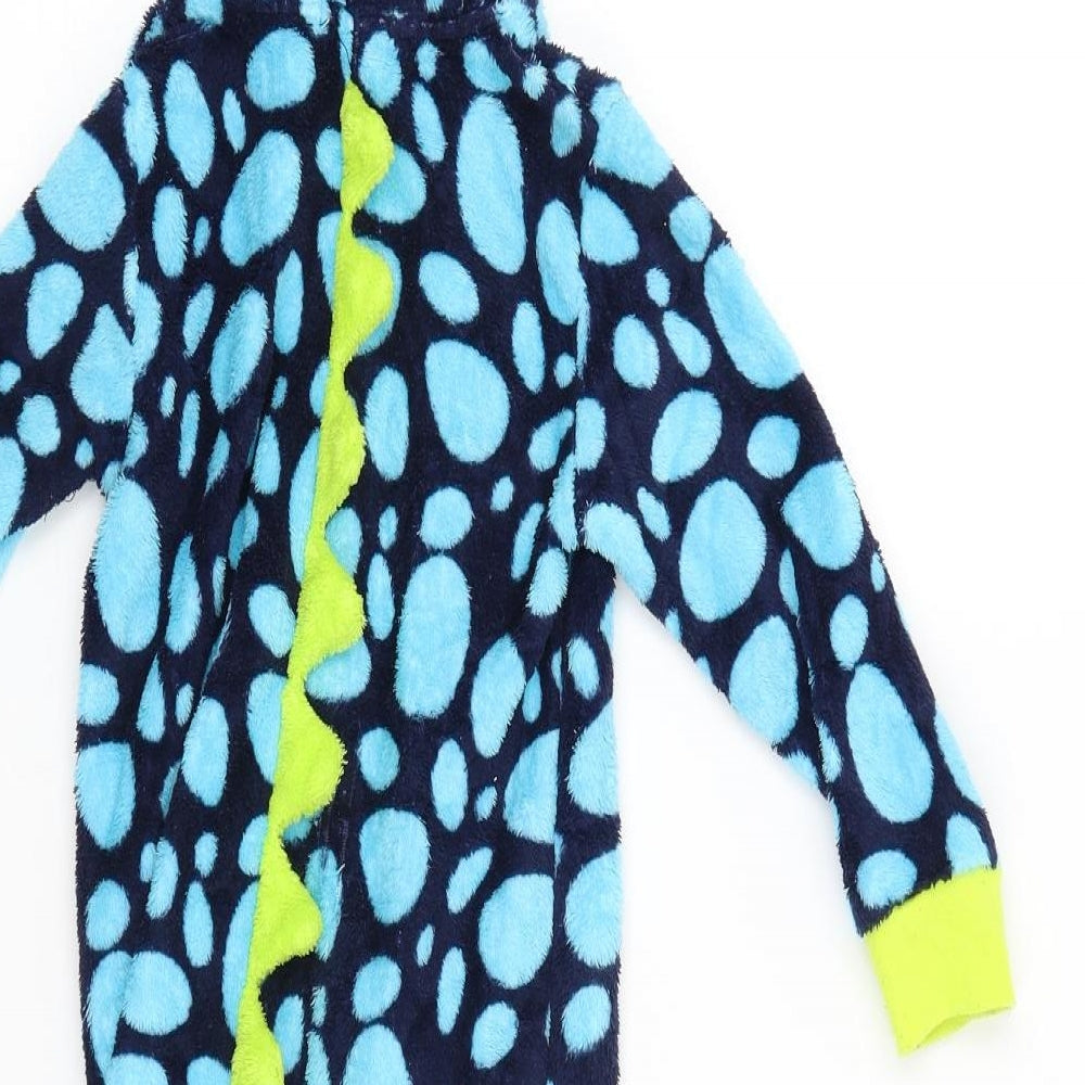 Crafted Boys Blue Spotted Babydoll One Piece Size 3-6 Months