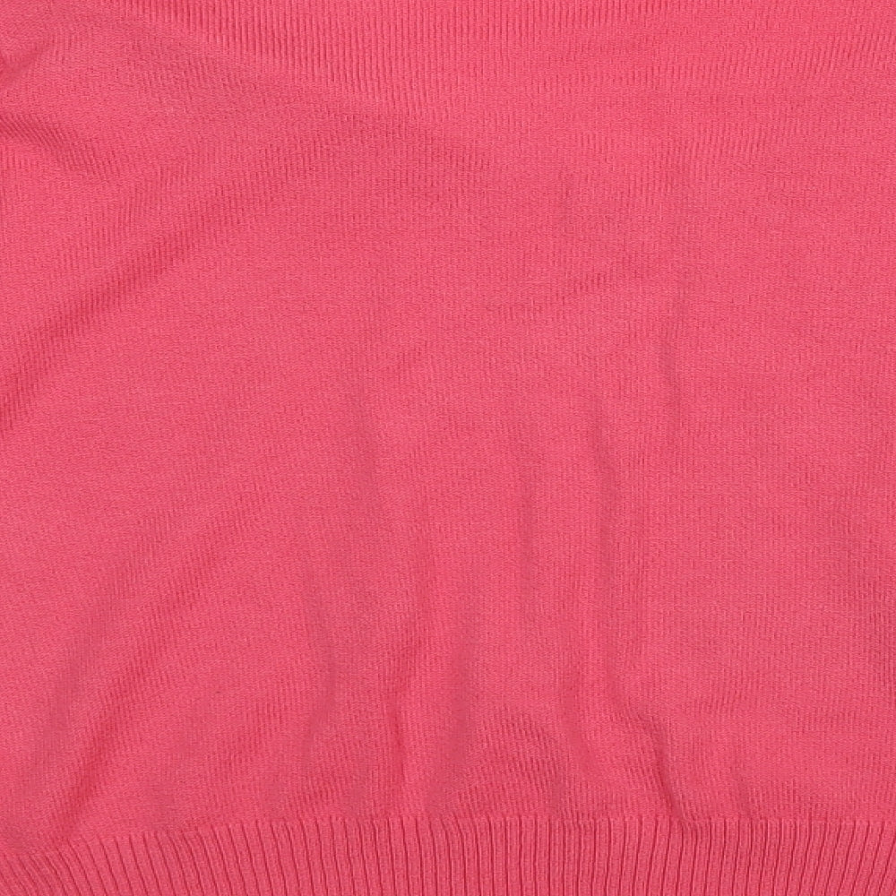 WOMAN Womens Pink Basic Blouse Size 10