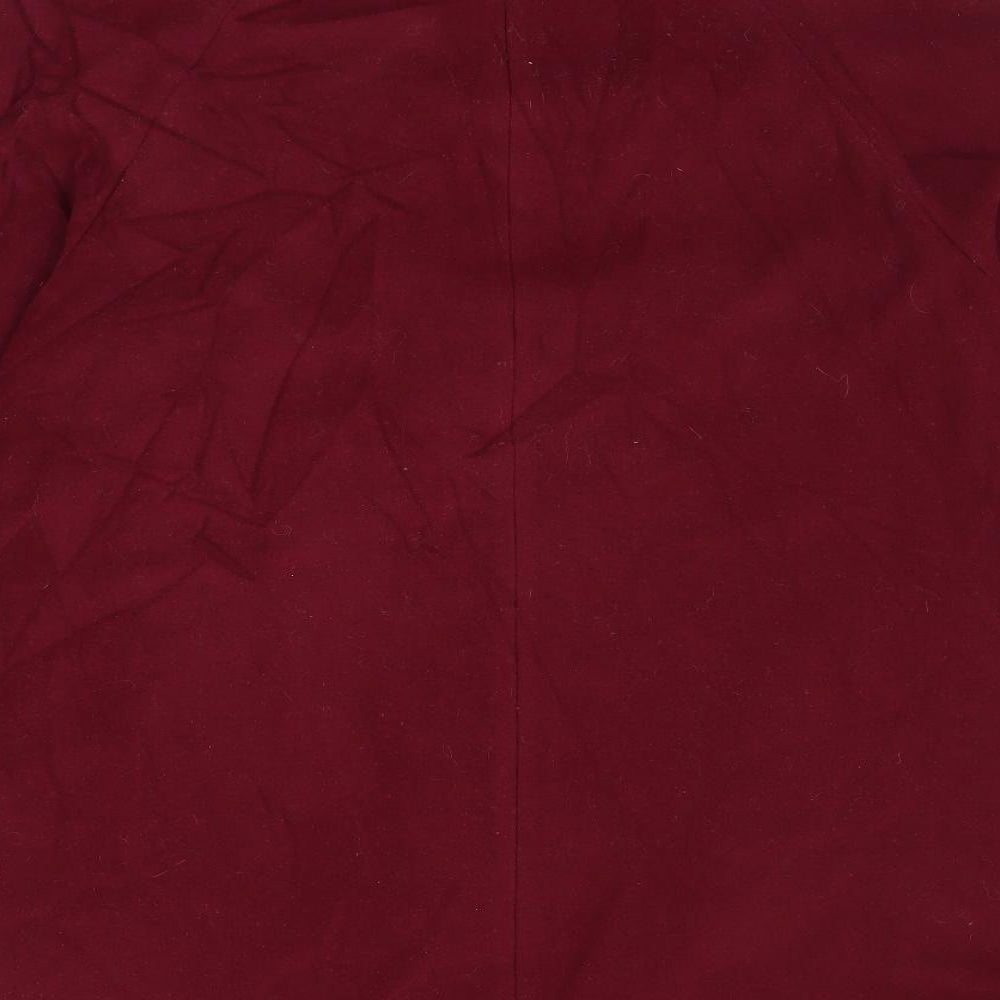 CONTEXT Womens Red Overcoat Coat Size 10