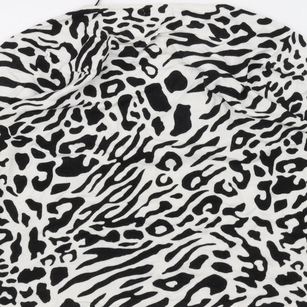 Papaya Womens White Animal Print Pullover Jumper Size 14