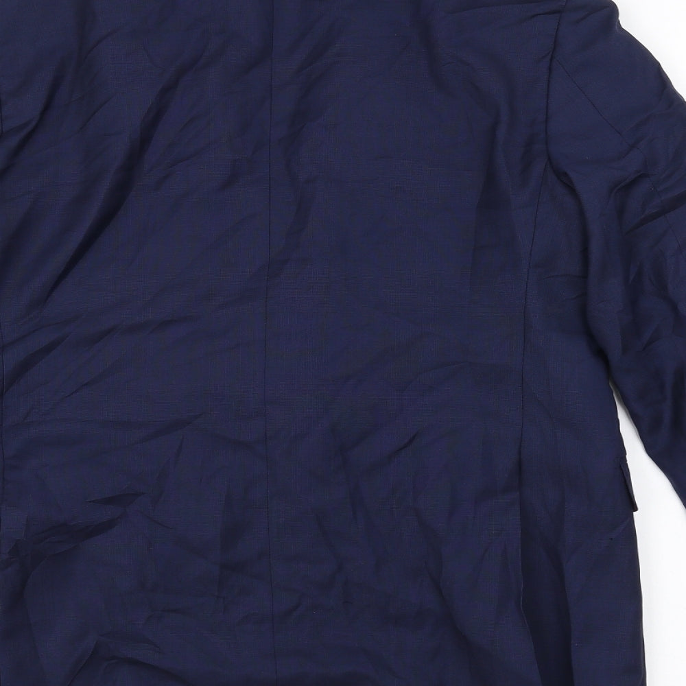 Vitale Barberies Canonico Mens Blue Jacket Suit Jacket Size 36