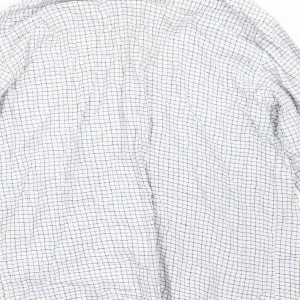 Jolliman Mens Blue Check Button-Up Size L