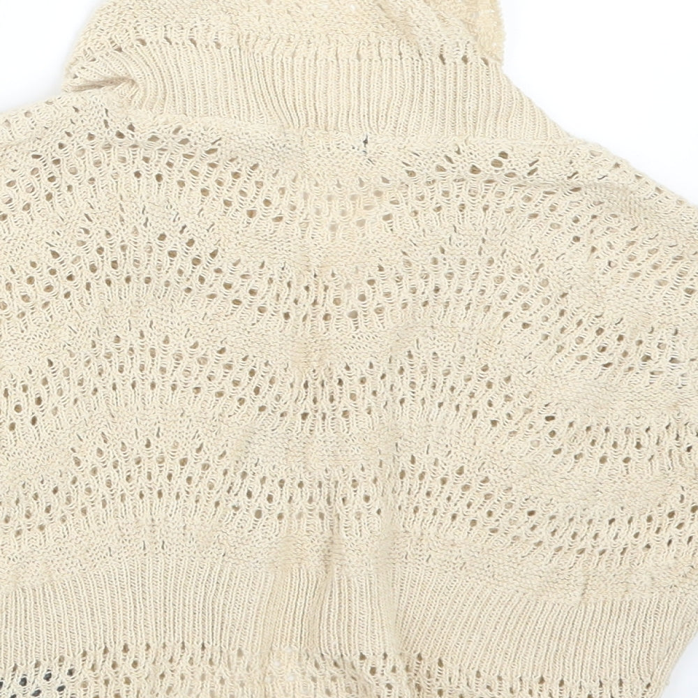 M&Co Womens Beige Knit Cardigan Jumper Size XS