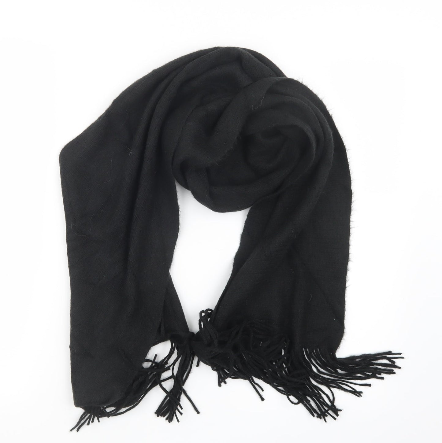 George Womens Black Knit Scarf