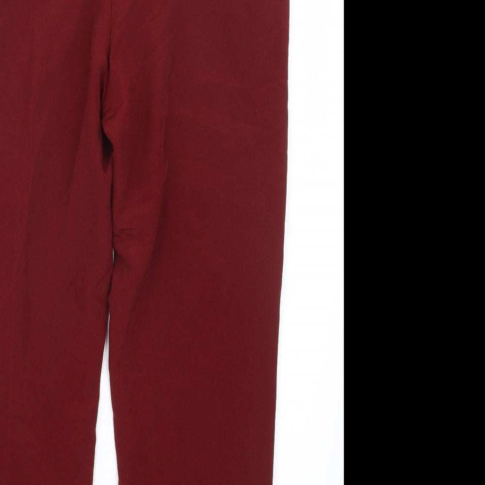 Monki Womens Red Trousers Size 25 in L23.5 in