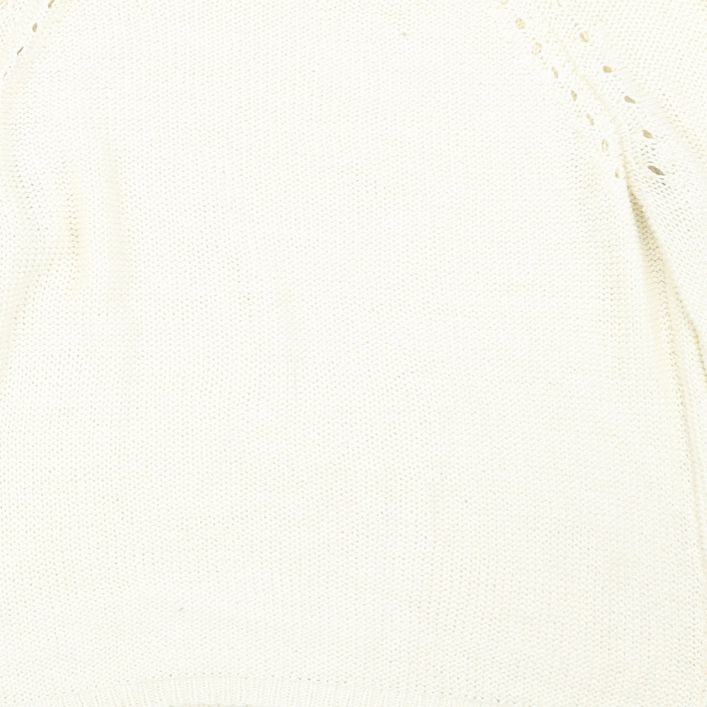 H&M Womens Ivory Knit Pullover Jumper Size S